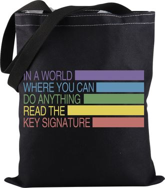 Generic Orchestra Director Tote Bag Where You Can Be Anything Read The Key Signature Tote Bag Music Teacher Gift (Key Signature-tb)