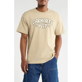 Carhartt Work in Progress Cloud Script Cotton Graphic T-Shirt in Barchan at Nordstrom, Size Xx-Large