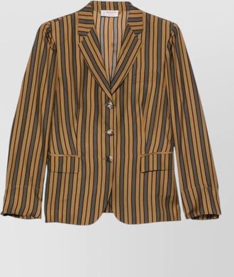 Alberto Biani silk blazer jacket striped tailoring