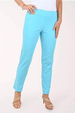 Krazy Larry Pique Straight Pant In Aqua