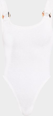 Burberry x Hunza G Domino Check Ring One-Piece Swimsuit