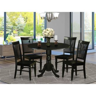 East West Furniture 5 PC small Kitchen Table set - Table and 4 Dining Chairs