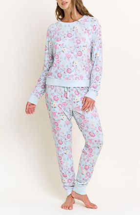 Honeydew Intimates Star Seeker Brushed Jersey Pajamas in Drift Vine Poppy at Nordstrom, Size X-Large