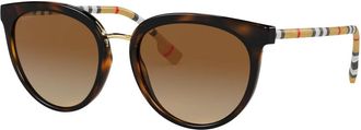 Burberry Willow zonnebril in bruin schildpad - Dames - Zonnebrillen - Bruin - 54 MM - Nylon - Accessoires