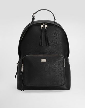 Dolce & Gabbana Vittoria Calfskin Backpack - Man Backpacks And Fanny Packs Black Onesize