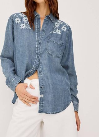 Rails Ingrid Long Sleeve Shirt In Blue
