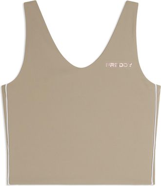 Freddy Canotta cropped slim fit con scollo a V in jersey quick dry