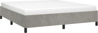 vidaXL Vidaxl - Estructura de cama sin colchón terciopelo gris claro 160x200 cm