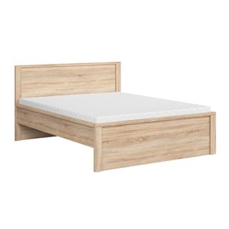 Petits Meubles Cama 160x200 con cabecero alto estratificado marr&oacute;n