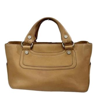 Celine Pre-owned Handbags, female, Beige, Size: ONE SIZE Pre-owned Boogie Bag Leather Handbag