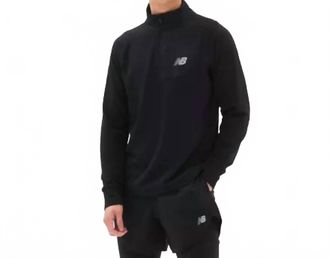 New Balance Mens Heat Grid Half Zip Top In Black