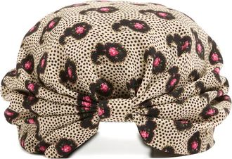 Valentino Garavani printed silk turban - women - Silk - One Size - Neutrals
