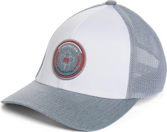 Travis Mathew Going in Circles Mesh Panel Hat in White at Nordstrom Rack, Size One Size Oz
