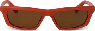 Jacquemus Trapezi Zonnebril - Dames - Zonnebrillen - Bruin - ONE Size - Accessoires