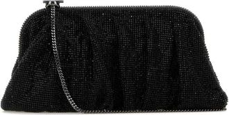 Benedetta Bruzziches Black Rhinestones Knit Venus La Grande Clutch