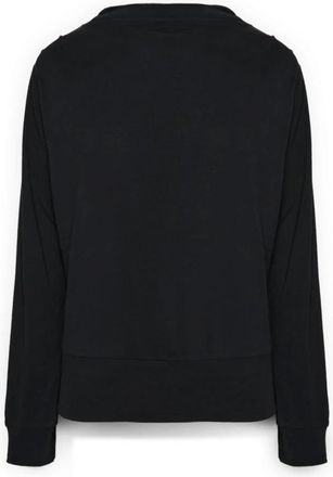 Elena Miro Hoodies & sweatvesten, Dames, Zwart, XL, Polyester, Modal blend T-shirt met boothals