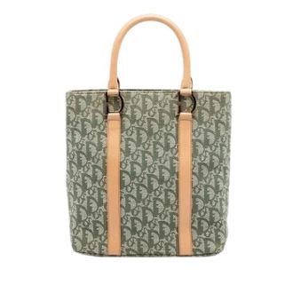 Dior Pre-owned Tote Bags, female, Green, Size: ONE SIZE Pre-owned Canvas Tote
