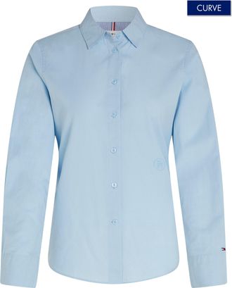 Tommy Hilfiger Hemdbluse »CRV ESS POPLIN REGULAR SHIRT« Grosse Grössen