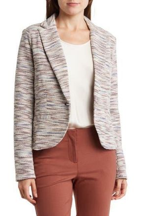 Amanda + Chelsea Classic One-Button Tweed Blazer in Rust Navy Multi at Nordstrom Rack, Size X-Small