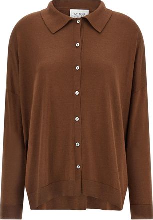 Be You Brown Cashmere Womens Cardigan