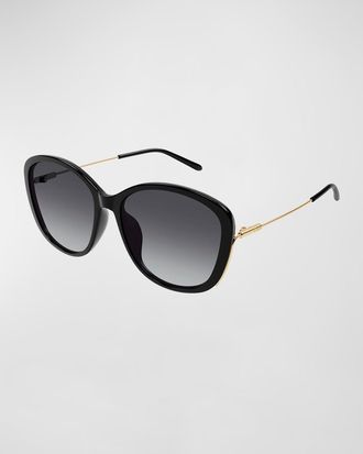Chloé Gradient Round Acetate Sunglasses