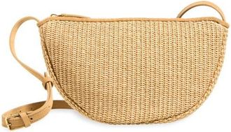 Mansur Gavriel Moon Raffia Sling Bag in Natural at Nordstrom