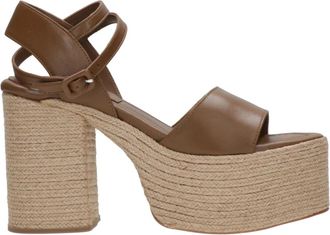 Paloma Barcel&oacute; High Heel Sandalen - Dames - Sandalen met hakken - Bruin - 41 EU - Leer - Schoenen