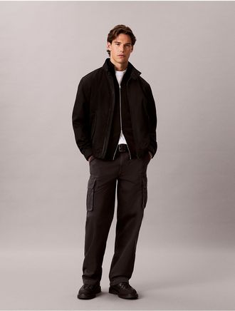 Calvin Klein Jeans Calvin Klein Mens Baggy Utility Cotton Twill Cargo Pants - Grey - 32W x 30L