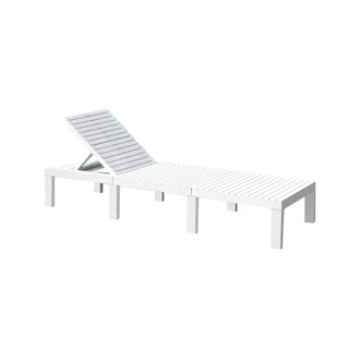 Dmora Tumbona Dazzol, Tumbona De Jard&iacute;n Ajustable, Cuna Exterior, 100% Made In Italy, 195x65h78 Cm, Blanco - Dmora