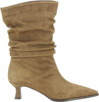 Tango MAY Enkellaarsjes - Dames - Laarzen met Hak - Bruin - 38 EU - Schoenen