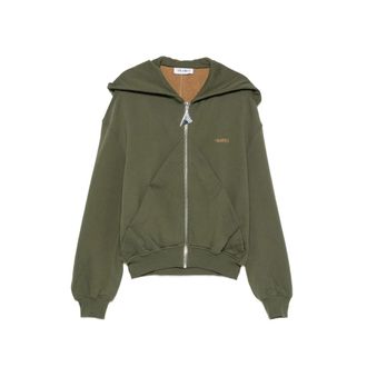 The Attico Logo-embroidered Zip-up Hoodie