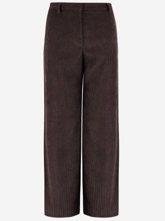 F.it Pantalones de sastre de terciopelo de canal&eacute; de F.It