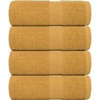 OEM Servilletas De Invitados Frogn, Juego De 4, Color Dorado, 30 X 50 Cm, 360 G/m&sup2; - Crezuo