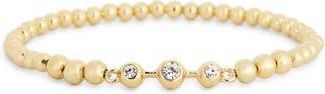 Nordstrom Rack Cubic Zirconia Bubble Stretch Bracelet in Clear- Gold at Nordstrom Rack