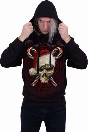 Spiral Hoodie met zuurstokken voor volwassenen (Zwart)