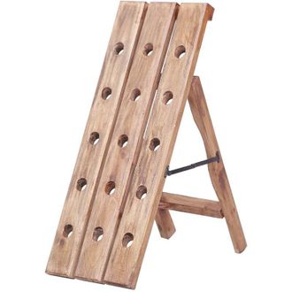 vidaXL Furniture Limited - Botellero Para 15 Botellas Madera Maciza De