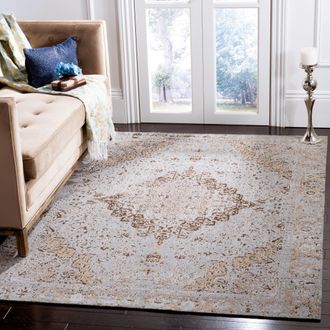 Safavieh Classic Vintage Machine Made Area Rug, Taupe Traditional Style Easy Care