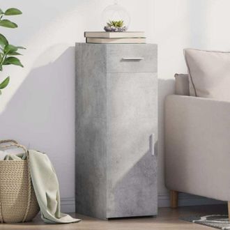 vidaXL Credenza Grigio Cemento 30x42,5x93 cm in Legno Multistrato - Vidaxl