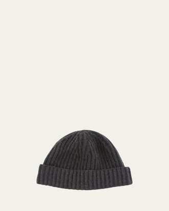 Bergdorf Goodman Mens Rib-Knit Cashmere Beanie Hat