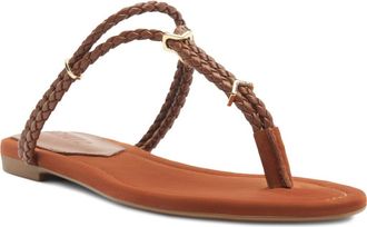 Schutz Cordelia Braided Strap Sandal in Cognac at Nordstrom, Size 7.5