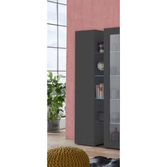 Dmora Dmora - Armario Multiusos Dgrassi, Zapatero Con 1 Puerta Y 4 Estantes, Mueble Multifuncional, 100% Made In Italy, Cm 40x30h180, Blanco Brillante