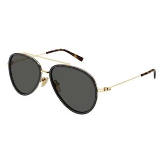 Gucci Gg 1981S Aviator Zonnebril - Heren - Zonnebrillen - Grijs - 56 MM - Nylon - Accessoires
