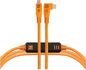 OEM Tether Tools Tetherpro Optima 10g Usb Exclusive Data Transfer, Cable Recto A &Aacute;ngulo Recto De 4,6 M, Color Naranja