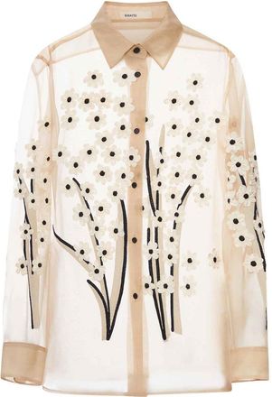 Khaite Silk Shirt With Three-Dimensional Embroidery
