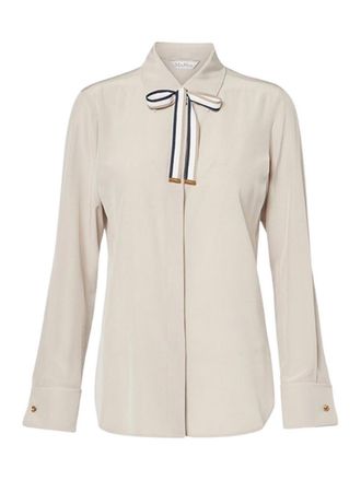 Max Mara Silk Shirt With Bow Tie