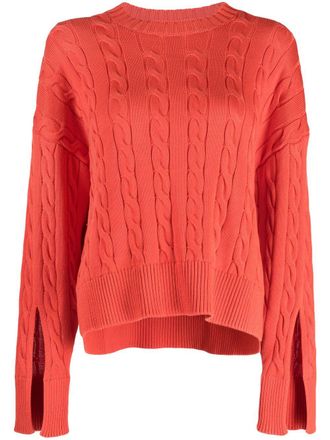 Bally cable-knit cotton jumper - women - Cotton - 36 - Orange