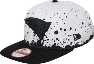 New Era New England Patriots 9fifty Snapback Splatter Hat White/Black - S-M