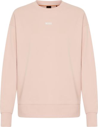 Boss Orange by Hugo Boss Sweatshirt BOSS ORANGE Eteia Premium Damenmode, Damen, Gr. XL, light, pastel pink 684, Strick, Obermaterial: 100% Baumwolle, unifarben, oversize, Rund