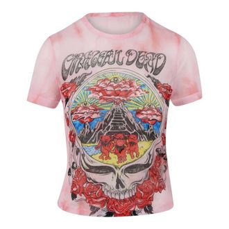 Alice & Olivia Alice + Olivia, T-Shirts, female, Pink, Size: M Faded-effect Print T-shirt