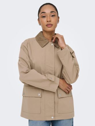 Only Parka ONLY ONLEVELYN MIX JACKET OTW, Damen, Gr. XL, silber mink, Web, Obermaterial: 100% Polyester, unifarben, Po-bedeckend, Jacken Parka